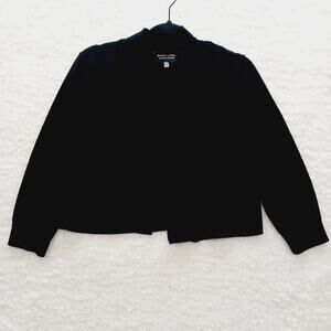 Cardigan Open Size L Black Evan Picone Office Chic Goth Quiet Luxury Romantic